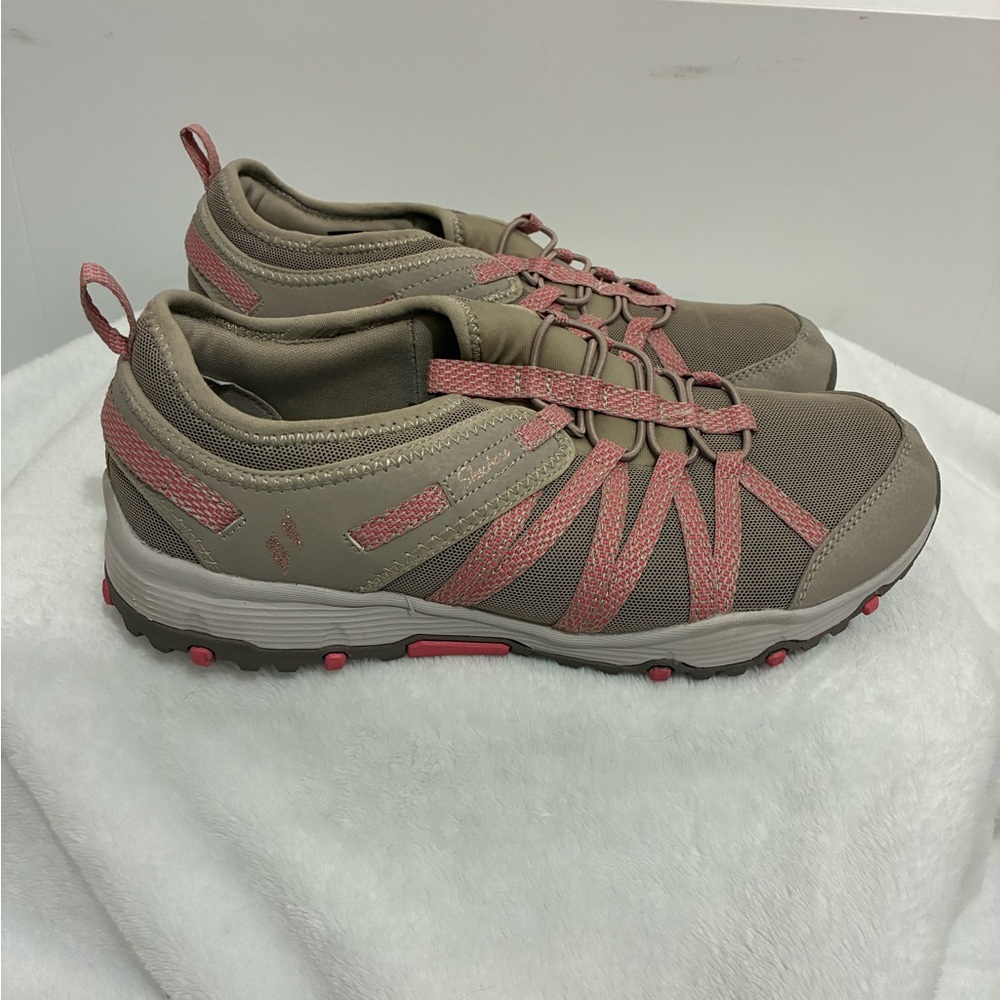 Skechers Pink and Tan Slip on shoes size 8 - Picture 7 of 11